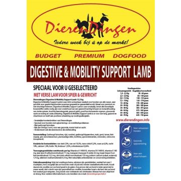 BUDGET PREMIUM DOGFOOD DIGESTIVE & MOBILITY SUPPORT LAMB 12,5 KG