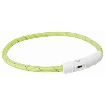 TRIXIE HALSBAND HOND FLASH LICHTHALSBAND USB TPU / NYLON GROEN 45X0,7 CM
