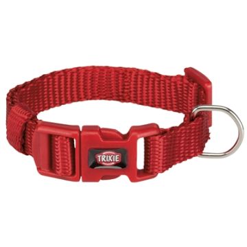 TRIXIE HALSBAND HOND PREMIUM ROOD 15-25X1CM