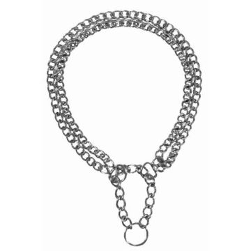 TRIXIE HALSBAND HOND HALF-SLIP KETTING MET 2 RIJEN 45X0,25 CM