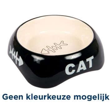 TRIXIE VOERBAK / WATERBAK CAT VISGRAAT KERAMIEK ASSORTI 13 CM 200 ML 4 ST