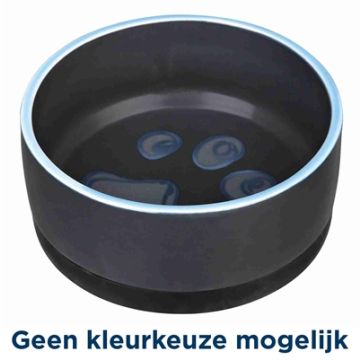 TRIXIE VOERBAK JIMMY KERAMIEK / RUBBERRAND ASSORTI 12X12 CM 400 ML 4 ST