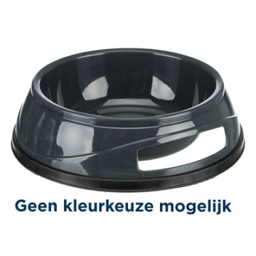 TRIXIE VOERBAK ZWAAR KUNSTSTOF / RUBBERBODEM ASSORTI 16X16 CM 750 ML 4 ST