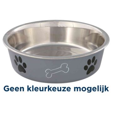 TRIXIE VOERBAK RVS / KUNSTSTOF ASSORTI 14X14 CM 450 ML 4 ST