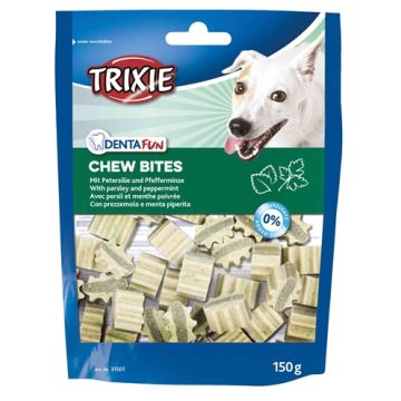 TRIXIE DENTA FUN CHEW BITES PETERSELIE PEPERMUNT 10X150 GR