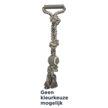 TRIXIE FLOSTOUW MET HANDVAT EN HONDVRIENDELIJKE TENNISBAL ASSORTI 50X6X6 CM 3 ST