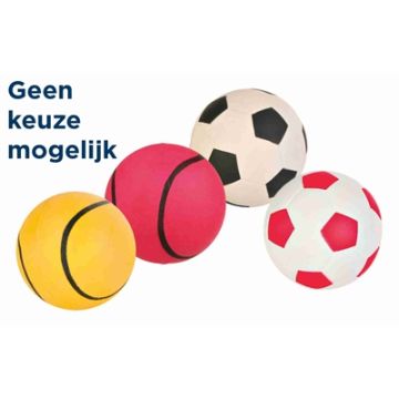 TRIXIE DRIJVENDE SCHUIMRUBBER BAL ASSORTI 5,5X5,5X5,5 CM 4 ST
