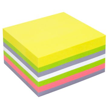Info Notes IN-5654-80 75x75mm, 400 Blaadjes, 5 Kleuren, FSC.