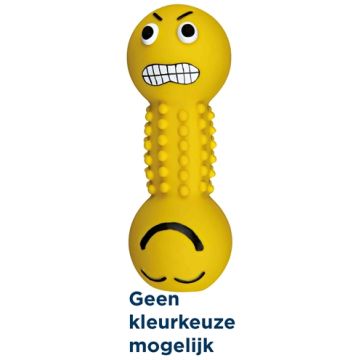 TRIXIE LATEX / POLYESTERVLIES SMILEY-HALTER MET GELUID ASSORTI 19 CM 3 ST