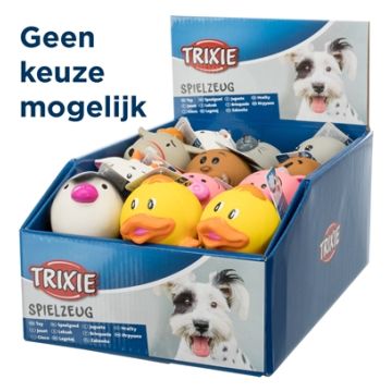 TRIXIE LATEX / POLYESTERVLIES BALDIER MET GELUID ASSORTI 6X6X6 CM 24 ST