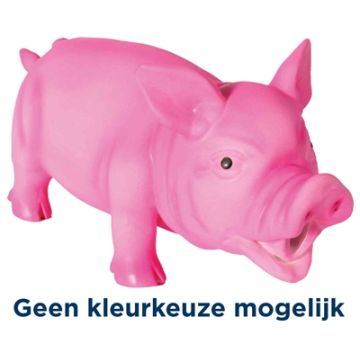 TRIXIE LATEX / POLYESTERVLIES VARKEN MET DIERENGELUID  ASSORTI 21 CM 3 ST