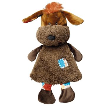 TRIXIE PLUCHE HOND MET DIERENGELUID EN RITSEL 28 CM