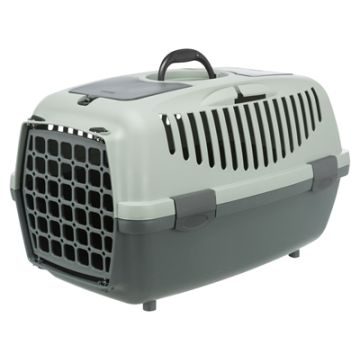 TRIXIE BE ECO VERVOERSBOX CAPRI ANTRACIET / GRIJS-GROEN 61X40X38 CM