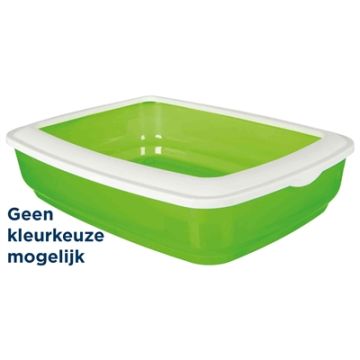 TRIXIE KATTENBAK BRISKO MET RAND ASSORTI 50X38X11 CM 3 ST