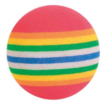 TRIXIE SET REGENBOOGBALLEN SCHUIMSTOF 4X4X4 CM 4X4 ST
