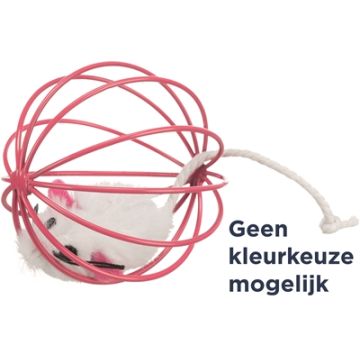 TRIXIE MUIS IN TRALIEBAL PLUCHE ASSORTI 6X6X6 CM 24 ST