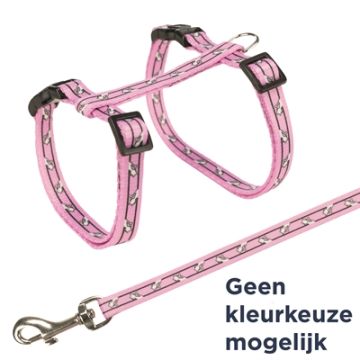 TRIXIE KATTENTUIG MET RIEM KATTENMOTIEF ASSORTI 27-45X1 CM 120 CM 4 ST