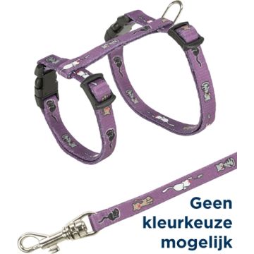 TRIXIE KITTENTUIG JUNIOR MET RIEM KATTENMOTIEF ASSORTI 21-33X0,8 CM 120 CM 4 ST
