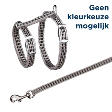 TRIXIE KATTENTUIG MET RIEM METALEN GESPEN REFLECTEREND ASSORTI 22-42X1 CM 120 CM 4 ST