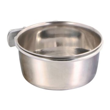 TRIXIE VOERBAK MET SCHROEFBEVESTIGING RVS 600 ML 12 CM