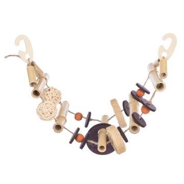 TRIXIE HANGBRUG AAN SISALKOORD BAMBOE / KOKOS / RIET / HOUT 45 CM 3 ST