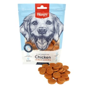 WANPY OVEN-ROASTED CHICKEN JERKY CHIPS 100 GR