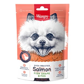 WANPY OVEN-ROASTED SALMON FISH SHAPE BITES 100 GR
