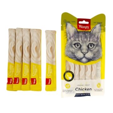 WANPY CREAMY LICKABLE TREATS CHICKEN 14 GR 5 ST