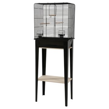 ZOLUX VOGELKOOI CHIC LOFT MET MEUBEL ZWART 124X44,5X28 CM