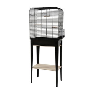 ZOLUX VOGELKOOI CHIC LOFT MET MEUBEL ZWART 134X53,5X33,5 CM