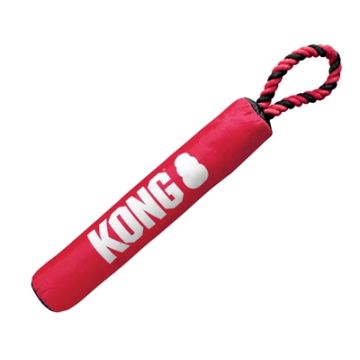 KONG SIGNATURE STICK MET TOUW ROOD / ZWART 30X5X5 CM