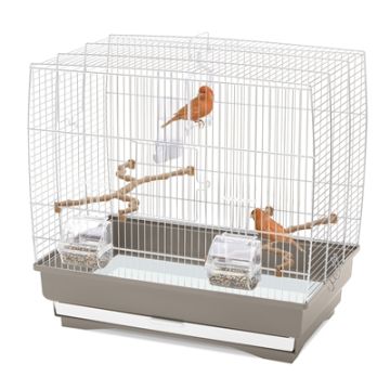 IMAC VOGELKOOI IRENE 3 TAUPE / WIT 50X30X48 CM