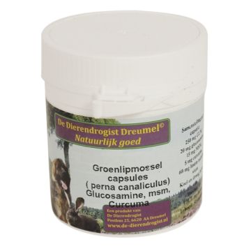 DIERENDROGIST GROENLIPMOSSEL MET GLUCOSAMINE / MSM / CURCUMA 50 ST