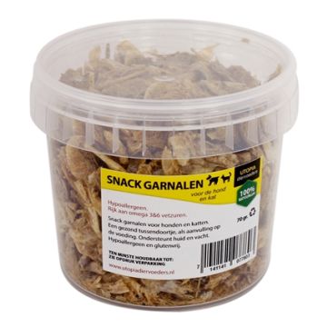 UTOPIA GEDROOGDE SNACKGARNALEN 70 GR