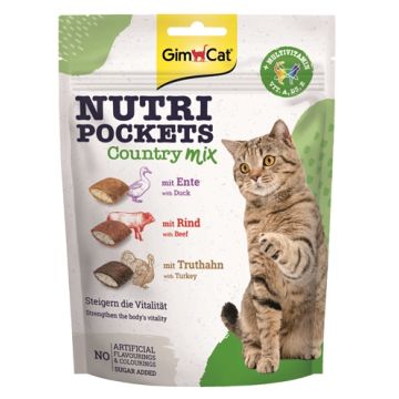 GIMCAT NUTRI POCKETS COUNTRY MIX 150 GR