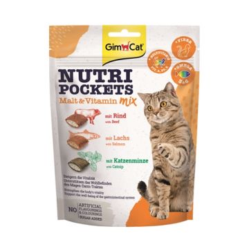 GIMCAT NUTRI POCKETS MALT-VITAMINEMIX 150 GR