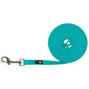 TRIXIE HONDENRIEM EASY LIFE SLEEPLIJN OCEAAN BLAUW / TURQUOISE 5 MTRX1,3 CM