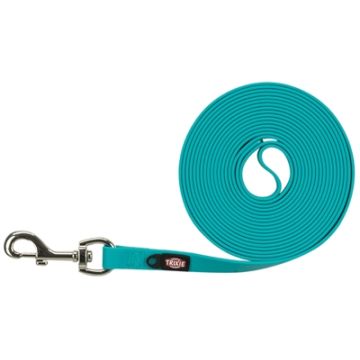 TRIXIE HONDENRIEM EASY LIFE SLEEPLIJN OCEAAN BLAUW / TURQUOISE 5 MTRX1,7 CM