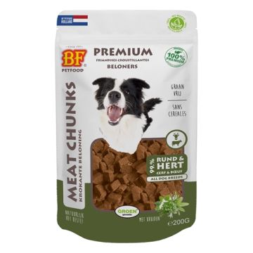 BIOFOOD MEAT CHUNKS RUND&HERT 200 GR