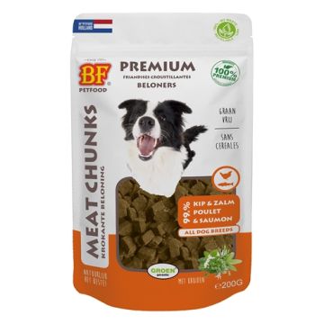 BIOFOOD MEAT CHUNKS KIP&ZALM 200 GR