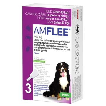 KRKA AMFLEE SPOT ON HOND >40 KG 402 MG 3 PIP
