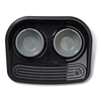 SAVIC BUTLER VOERSTATION HAPPY PLANET ZWART 45X36X8 CM