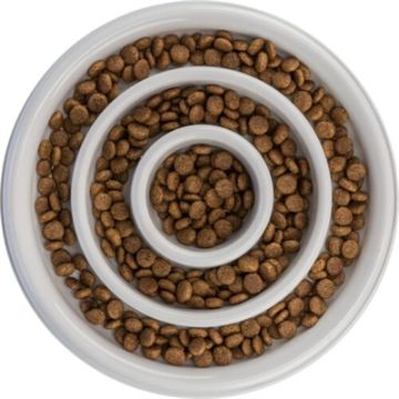 TRIXIE VOERBAK SLOWFEEDING KUNSTSTOF / TPR ASSORTI 23 CM 450 ML