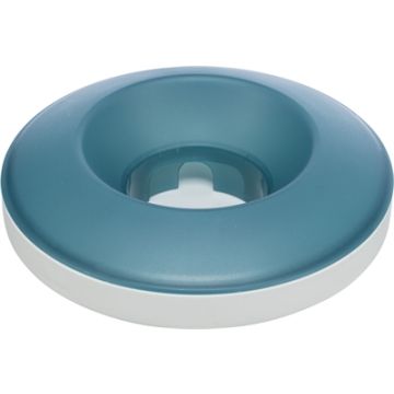 TRIXIE SLOWFEEDING ROCKING BOWL KUNSTSTOF / TPR GRIJS / BLAUW 23X23 CM 500 ML