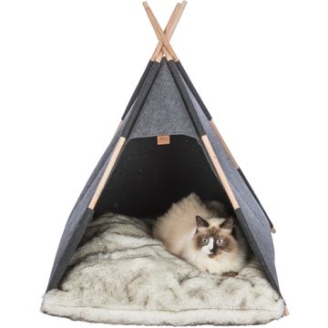 TRIXIE SCHUILPLAATS TIPI VILT ANTRACIET 70X70X70 CM