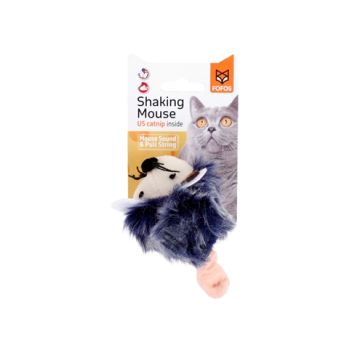 FOFOS SHAKING MUIS MET GELUID GRIJS 12X6X6 CM