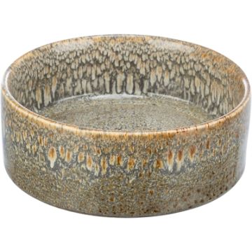 TRIXIE VOERBAK / DRINKBAK KERAMIEK BRUIN 13X13 CM 400 ML