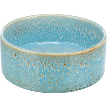 TRIXIE VOERBAK / DRINKBAK KERAMIEK BLAUW 16X16 CM 900 ML