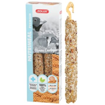 ZOLUX NUTRIMEAL STICK TROPISCHE VOGEL GELE GIERST 110 GR 3 ST