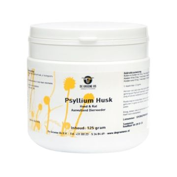 DE GROENE OS PSYLLIUM HUSK HOND / KAT 125 GR